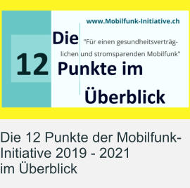 Die 12 Punkte der Mobilfunk-Initiative 2019 - 2021 im Überblick